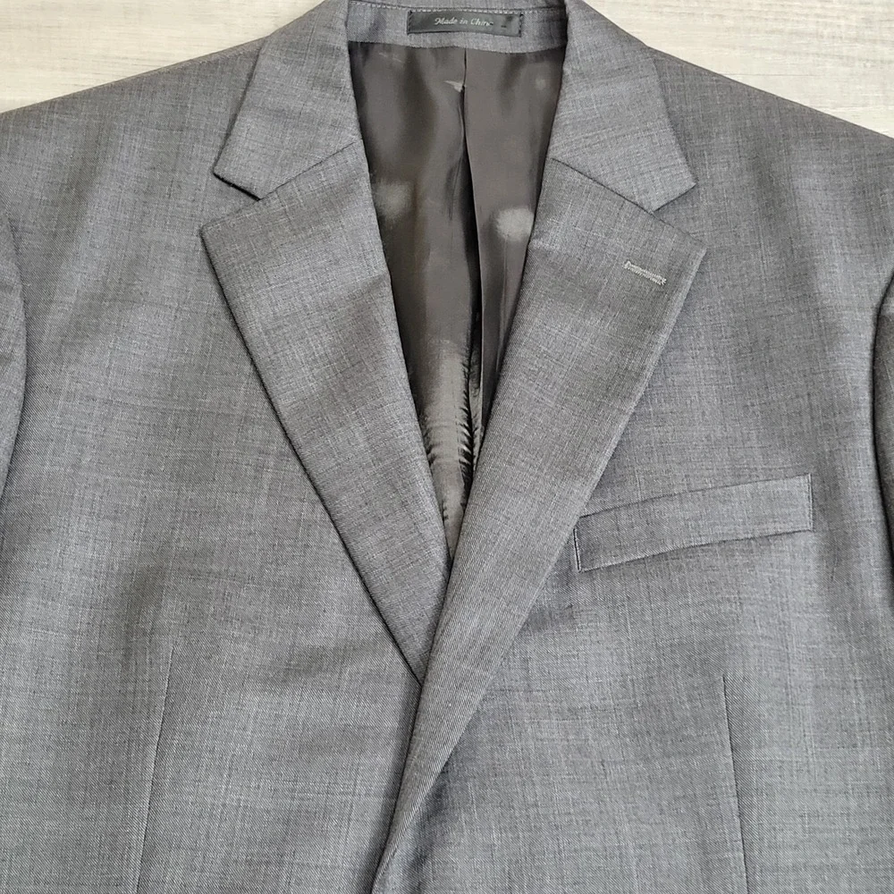 Lauren Ralph Lauren Sport Coat Mens 42 XL Long Sleeve Wool Blazer Charcoal Twill